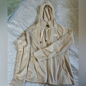North Face zip up thin fleece jacket/hoodie